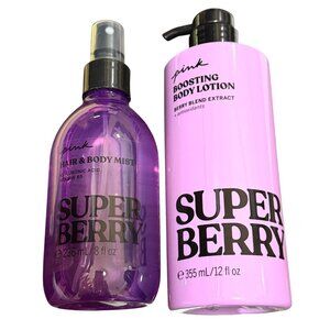 Pink Super Berry Hair & Body Mist 2pc‎ Set New